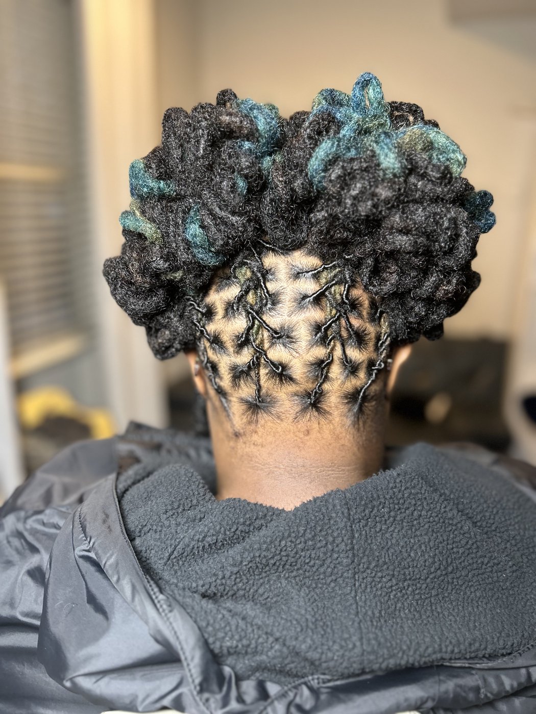 Finished loc updo